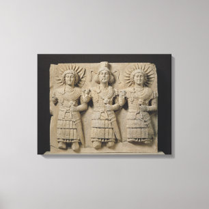 Triad of Palmyrene Gods, från Palmyra-regionen Canvastryck