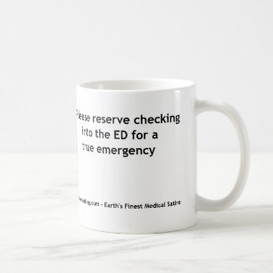 Triage för nöd- avdelning kaffemugg