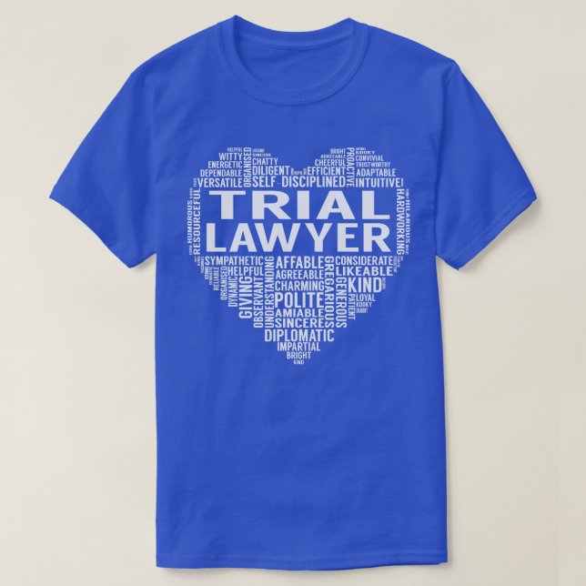 Trial Lawyer Heart T Shirt (Design framsida)