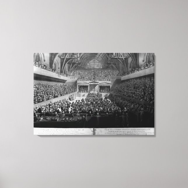 Trial of Warren Hastings Canvastryck (Framsida)