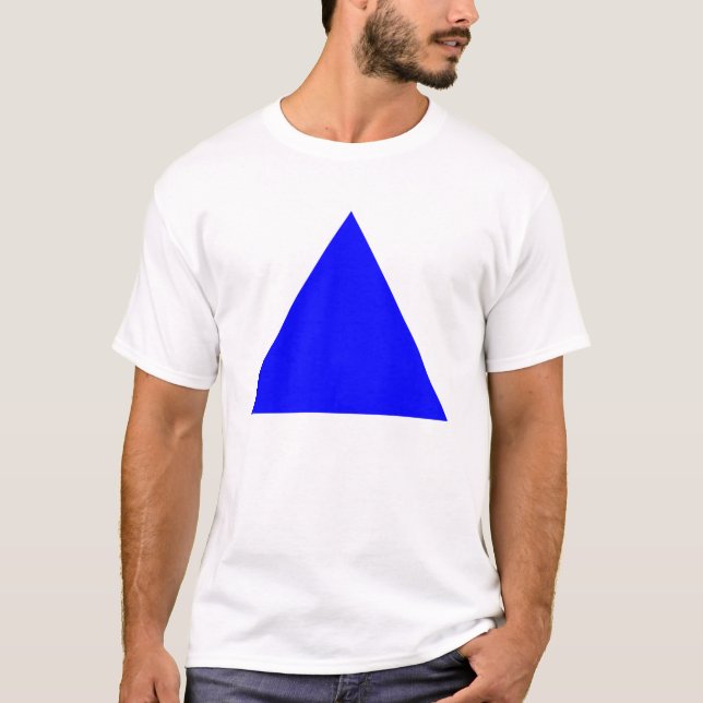 Triangel - blå tee shirt (Framsida)