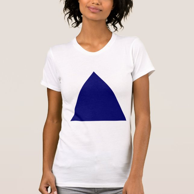 Triangel - djup marin blå tee shirt (Framsida)