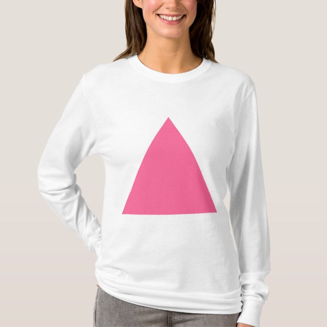 Triangel - djuprosa t-shirt (Framsida)