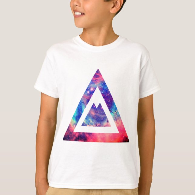 Triangel för Hipster-rymd Tee (Framsida)
