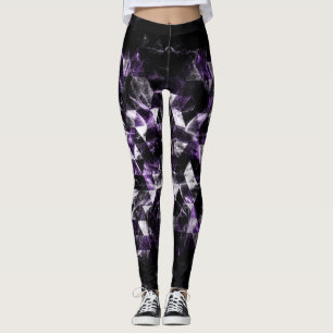 Triangel Geometric Lila Smoky Galaxy mönster Leggings
