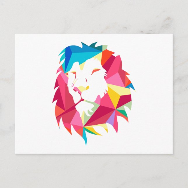 Triangel Geompediatriska Lejon Vykort (Framsida)