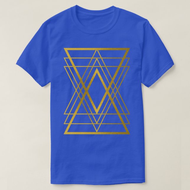 Triangel Guld T Shirt (Design framsida)
