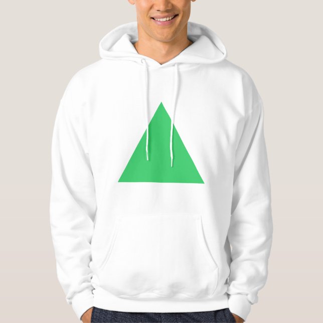 Triangel - Ljust grönt Hoodie (Framsida)