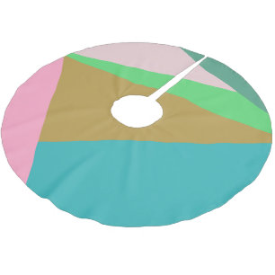 Triangel med geoometriskt Färg, ljus och färgad Julgransmatta Borstad Polyester