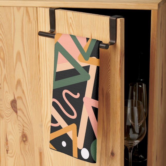 Triangel och cirklar kökshandduk (Thirds Fold)