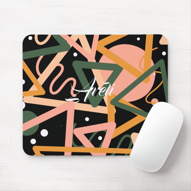 Triangel och cirklar musmatta (Med mus)