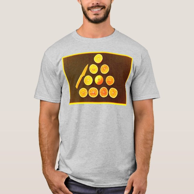 "Triangel of Halva Orangar" Utsänt foto. Köp nu T Shirt (Framsida)