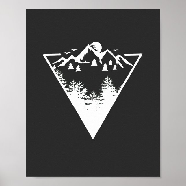 Triangel ram med vildmarkslandskap poster (Framsidan)