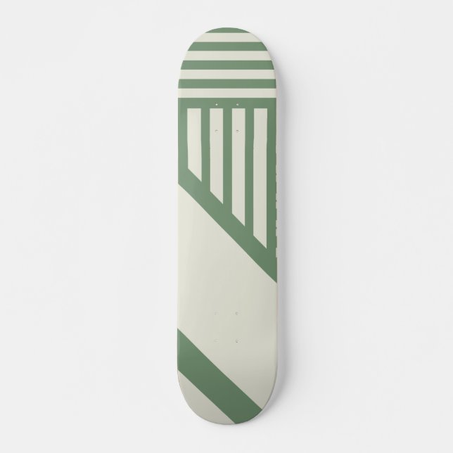 Triangel rand i Grönt Mini Skateboard Bräda 18,5 Cm (Framsida)