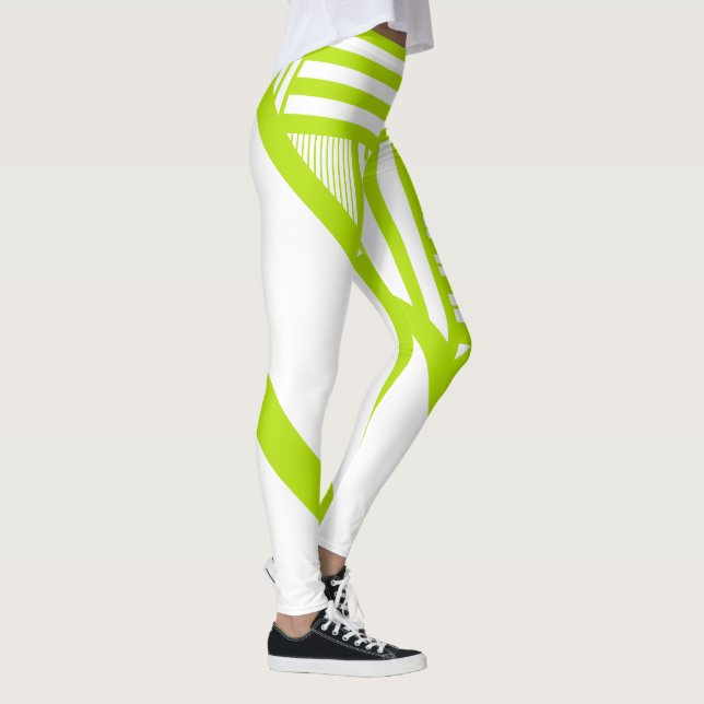 Triangel Rand i Lime Green and White Leggings (Höger)