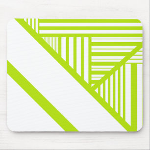 Triangel Rand i Lime Green and White Musmatta