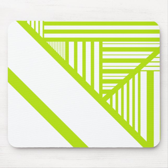 Triangel Rand i Lime Green and White Musmatta (Framsidan)