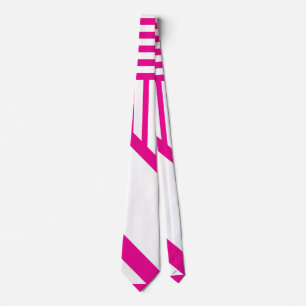 Triangel Rand i Magenta och vitt Slips