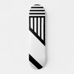 Triangel rand i svartvitt mini skateboard bräda 18,5 cm