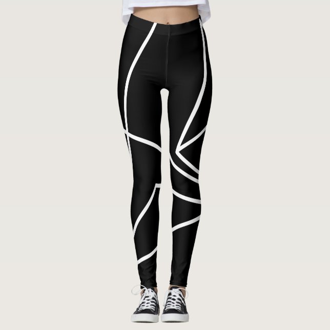 Triangel resa B och W Leggings (Framsida)
