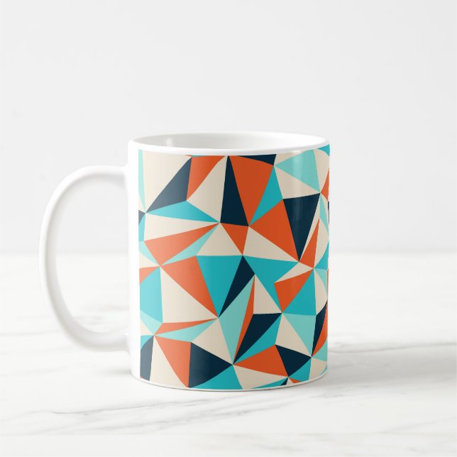 Triangel, sömlös mönster kaffemugg (Vänster)