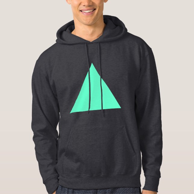 Triangel - turkos hoodie (Framsida)