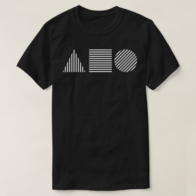 triangelcirkelformad bauhaus-design t shirt (Design framsida)