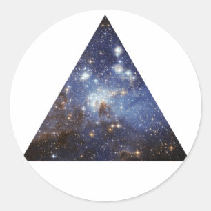 triangeldekal för hipster space runt klistermärke