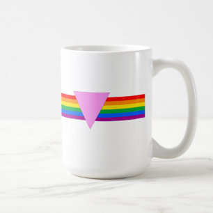 Triangeldesign för gay pride kaffemugg