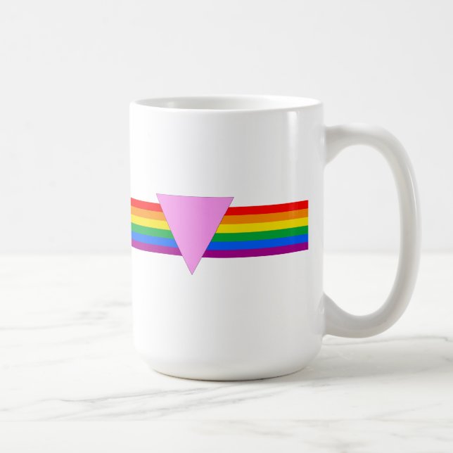 Triangeldesign för gay pride kaffemugg (Höger)