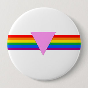 Triangeldesign för gay pride knapp