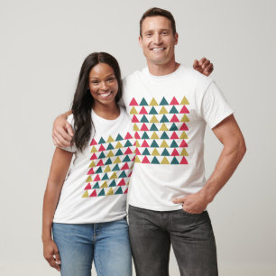 Triangelfärgad geometrisk triangel Mönster T Shirt