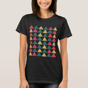 Triangelfärgad geometrisk triangel Mönster T Shirt