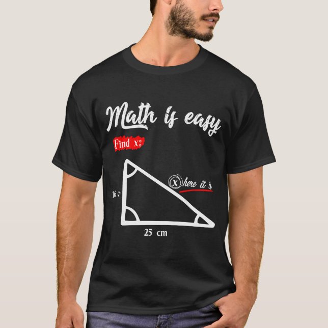 Triangelgeometri Math är lätt att hitta X här det  T Shirt (Framsida)