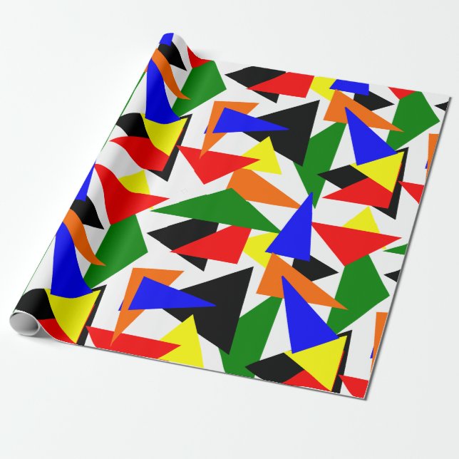 Triangelkollage Presentpapper (Utrullad)