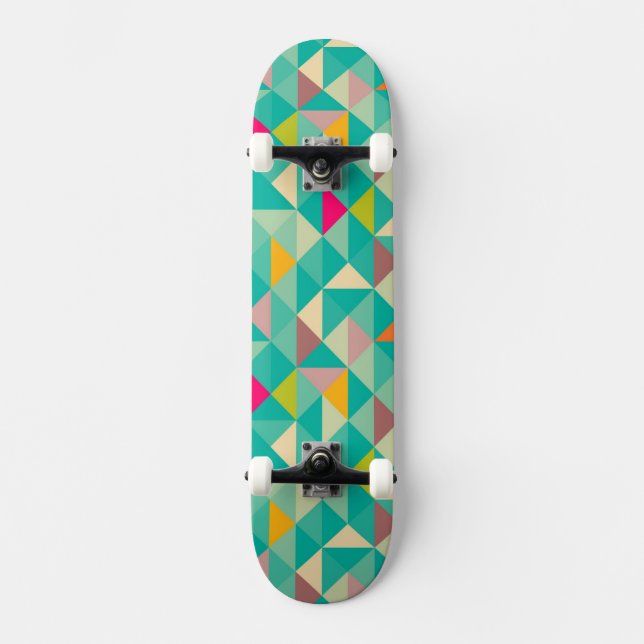 Triangelmönster Mini Skateboard Bräda 18,7 Cm (Framsida)