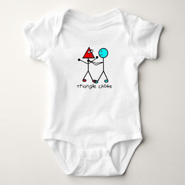 triangeln för jiujitsubjj kväv bebisbodysuiten tee shirt (Framsida)