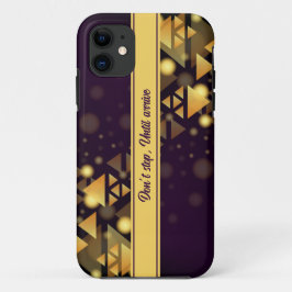Triangeln mönster guld iphone case