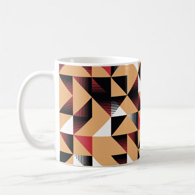 Triangelns Abstrakt, Retro Elegant Beauty. Kaffemugg (Vänster)