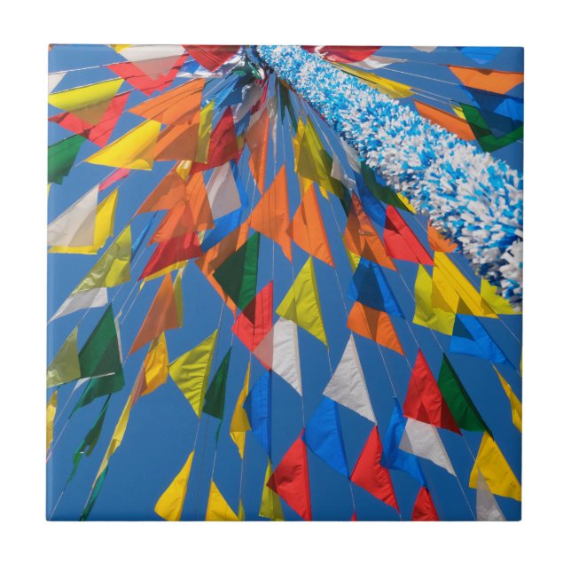 Triangelns Flagga, Dekoration Kakelplatta (Framsidan)