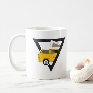 triangelns klassiska gult buss kaffemugg