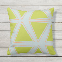 Triangelns mönster i charterus och blå kudde