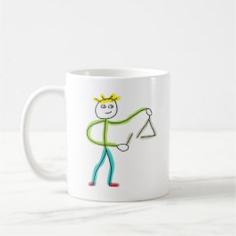 Triangelspelande Stickman Kaffemugg