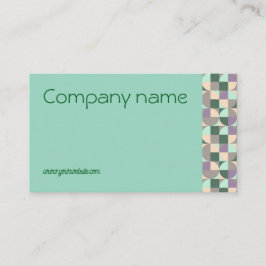 Triangelturkos grönt grått QR Affärskort Visitkort