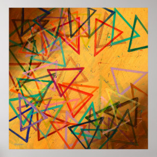 Trianglar, Abstrakt, geometri - Poster