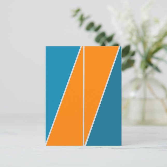 Trianglar Abstrakt Geometrisk Design Vykort (Stående Fram)