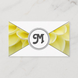 Trianglar av monogram gult blommar florist elegant visitkort