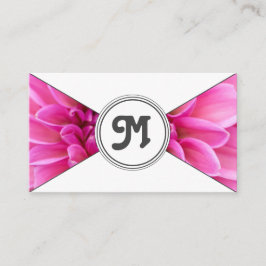 Trianglar av Monogram rosa Blorist elegant Visitkort
