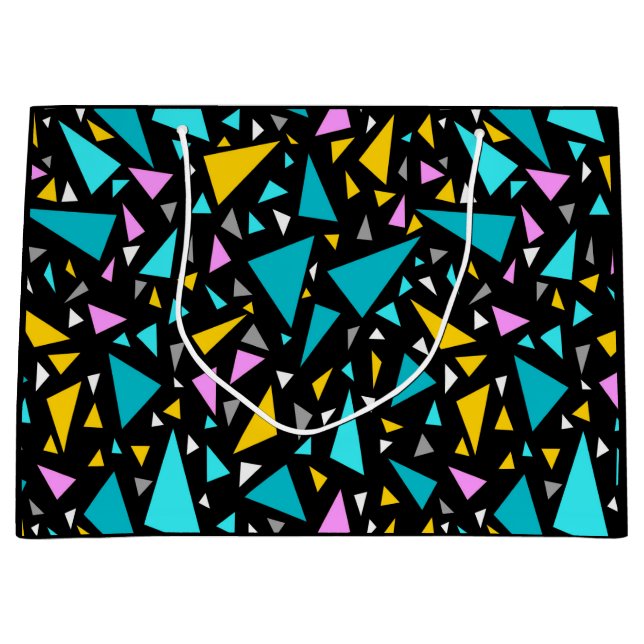 Trianglar blå gult färg på svart bakgrund a (Framsidan)