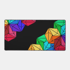 Trianglar för 3D Bright Rainbow Cube på svart